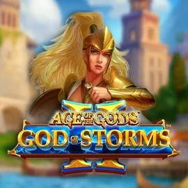 Official Slots logo: Age Of The Gods: God Of Storms 2 by Playtech at OnlySpins Casino