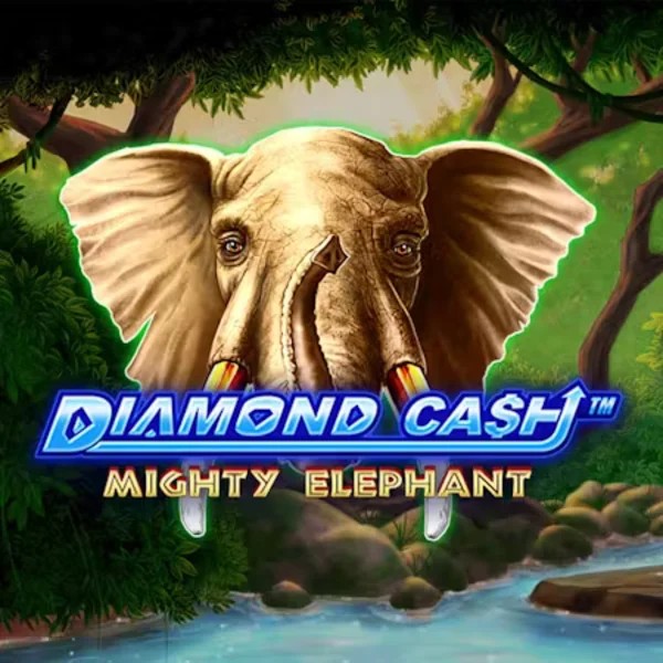 Slots logo of Diamond Cash Mighty Elephant from Greentube at OnlySpins Casino