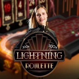 Lightning Roulette online game logo by Evolution on onlyspinskasino.de