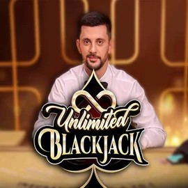 Unlimited Blackjack logo by Ezugi at OnlySpins Casino